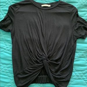 Black Crop Shirt